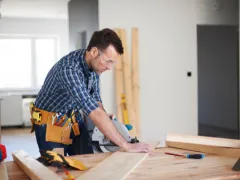 General remodeling services in Los Angeles with cabinet installation, workspace renovation, and modern kitchen upgrade