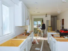 Kitchen remodeling services in Los Angeles with cabinet installation, workspace renovation, and modern kitchen upgrade