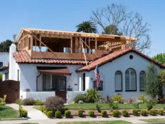 Room additions and home expansion in Los Angeles showing open space construction and framing